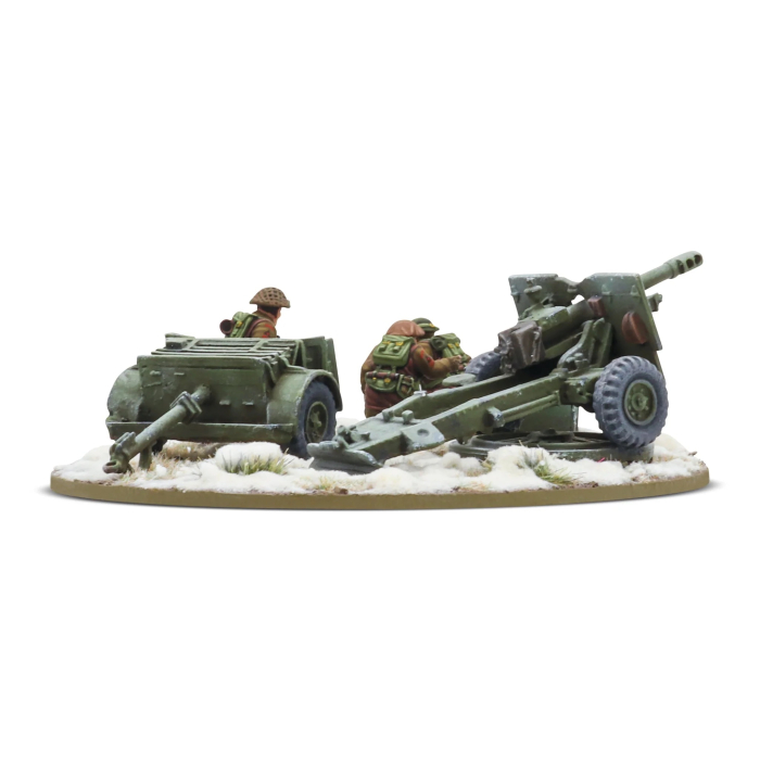 Bolt Action - 25-Pdr Light Howitzer With British Infantry (Winter) Crew